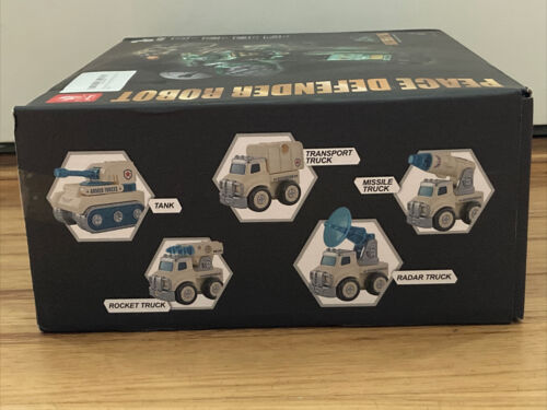 Toys DIY 5 in 1 Peace Defender Military Special Vehicles Transform to Robot Kit - Picture 5 of 12
