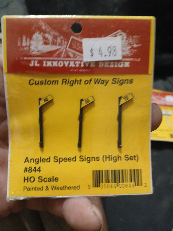 JL Innovative Design HO Custom Railroad Right-of-Way Signs High Speed Signs 844 - Image 2 of 2