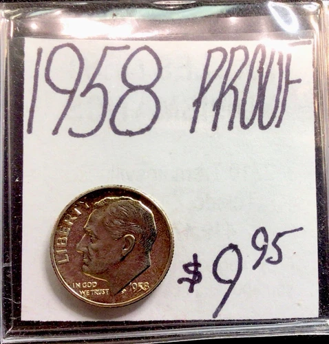 1958 Roosevelt Silver Dime Proof. ENN Coins