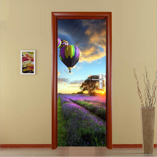 PVC Sonnenblume Landschaft Kunst Wandtattoo Wandbild 3D Türaufkleber Zuhause Zimmer Dekor - Bild 37 von 95