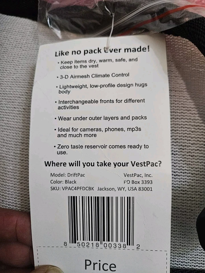 Vestpac Hydration Kayak Fishing Gear Vest - Image 3 of 4