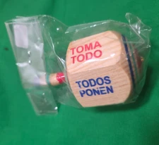 TOMA TODO PIRINOLA Wood LARGE Traditional Mexican Game Hand Made GREAT QUALITY 1