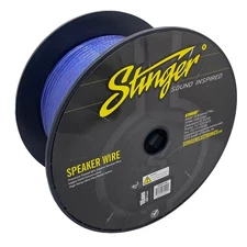250' Stinger SHW516B 16 Gauge AWG Blue Speaker Wire Pure 100% OFC Audio Cable