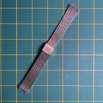 VINTAGE 16MM TECHNOS TWO TONE GOLD FILLED WATCH BRACELET / BAND
