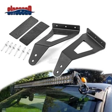 Roof 52 inch Curved LED Light Bar Mounting Brackets Kit For Ford F150 2004-2018 