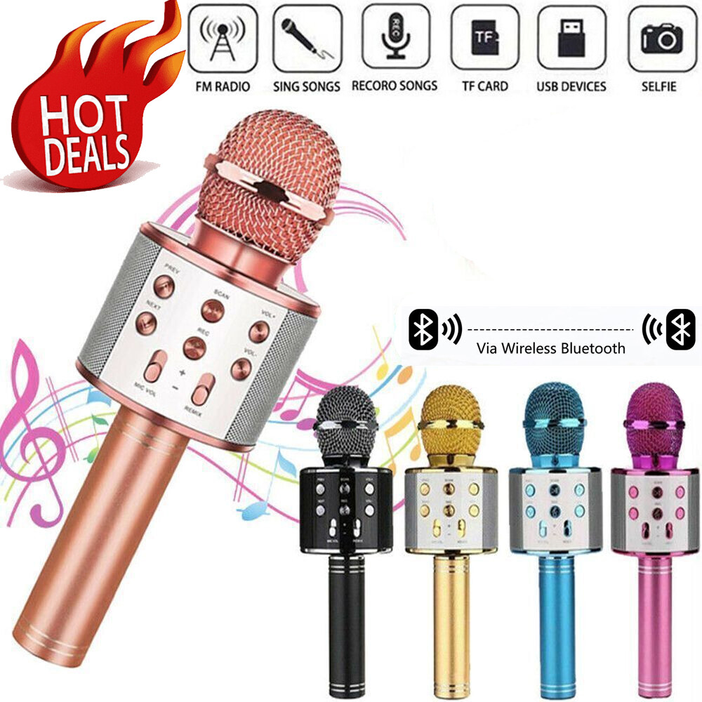Karaoke Microphone Wireless Bluetooth Speaker Handheld KTV Player