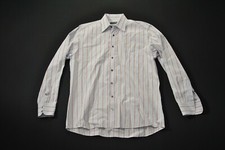 Dolce & Gabbana Cotton Shirt Men's 16 41 Classic Fit Light Blue Stripes 21123S