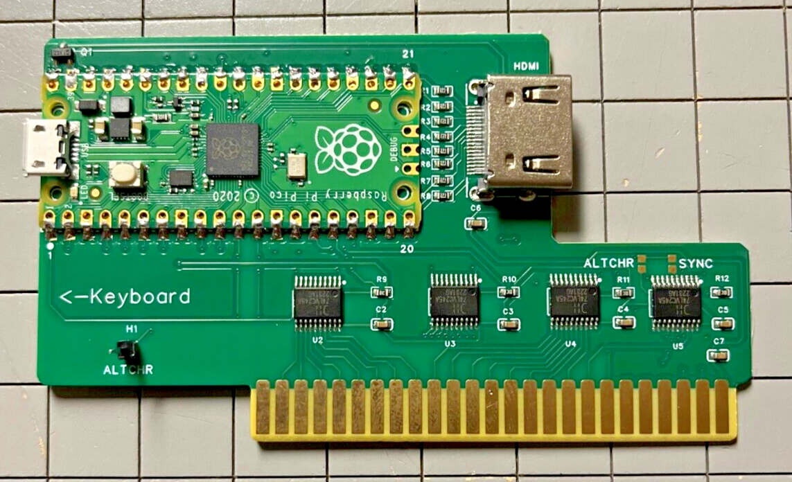 APPLE II, II+,IIe DVI HDMI Graphics Card, Fully Built, Programmed