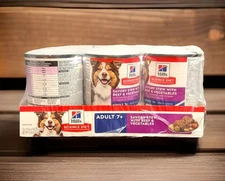 Hill's Science Diet Wet Dog Food Adult 7+ Stew Beef 12.8 Oz 12 Pack. Exp 07/2027