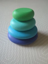 Lovevery Wood Stacking Stone Blocks Montessori Play Kit Toy Counting Educational