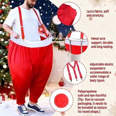 Pack Of 1 flexible Holiday Soft Ball Battle Game With Santa Pants Light And Safe