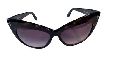 Tom Ford Nika TF523 52F Dark Havana Tortoise Cat Eye Sunglasses Women