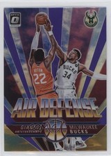 2021 Panini Donruss Optic Air Defense Purple Prizm Giannis Antetokounmpo #3 0z8v