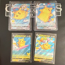 Pokémon Flying Pikachu Vmax 7/025 & Surfing Pikachu Vmax 9/025 NM + 2 more 
