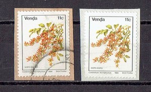 South Africa VENDA 1984 - Native Flowers "GOPO-KOPO used on paper
