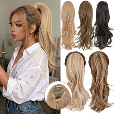 Kordelzug Haarteil Zopf Pferdeschwanz Haarverlängerung Echt Natürlich Ponytail