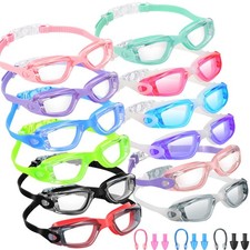 12 Pack Swim Goggles for Adult Anti Fog Swimming Glasses Leak Proof Swim with...