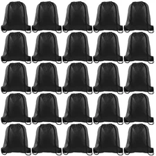 25Pcs Drawstring Backpack Bags String Backpack Sport Bag Sack Cinch Tote Gym ...