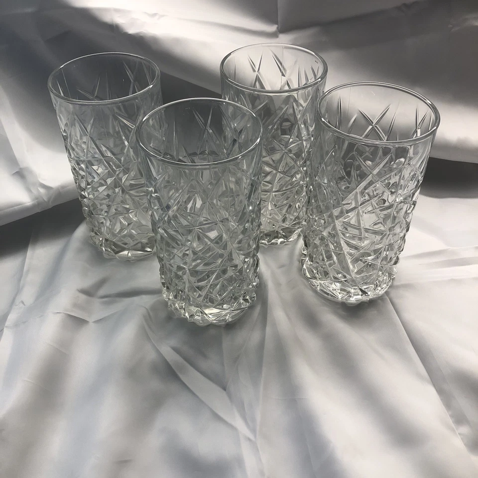Cristal D'Arques Sculptra ~ набор из 4 ~ 6 «стакан / хайбол очки ~ 16 унций - Изображение 3 из 4