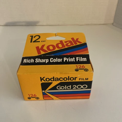 Kodak Gold 200 Color Film 126-12 Exposures Expired 02/1992 New Sealed
