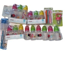 Lot Of 19 Brand New Baby Items -Girl- 15 Bottles, Extra Nipples, Feeding Items