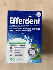 Efferdent Retainer Cleaning Tablets, Denture Cleanser Tablets for Dental 90tabs