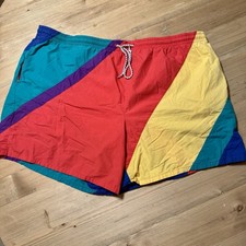 Vintage Ocean Side Multicolor Swim shorts trunks short size XL 1980s
