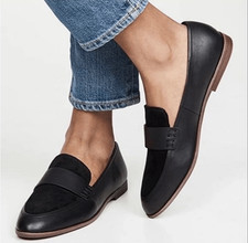 Madewell Black Leather The Alex Loafer 9