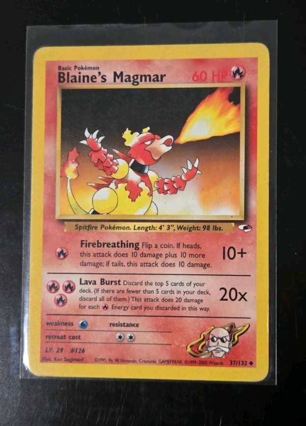 Pokemon TCG Gym Heroes Blaine's Magmar 37/132 Uncommon Unlimited Eng