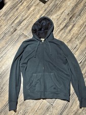 Burberry Zip Up Hoodie Teal Blue Size Large XL Pre-owned