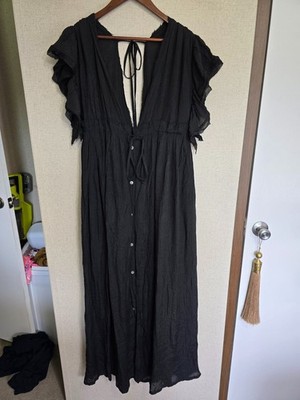 black maxi dress flowy ANRABESS Womens Boho Floral Wedding Guest Dress,Black,S From sleek silhouettes to intricate lace patterns Lori Lace Maxi Dress Black