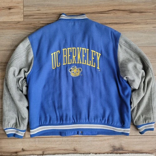 Vintage 80s 90s Cal UC Berkeley Oski Bear Wool Jacket Mens Size M Golden Bears - product listing photo
