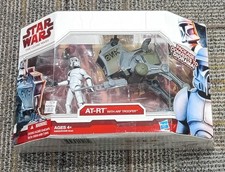 Star Wars Clone Wars AT-RT Walker ARF Trooper Vehicle Set 2009 Hasbro Diorama