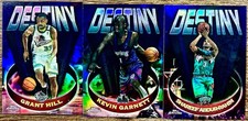 1998 Topps Chrome Refractor, Grant Hill, Kevin Garnett, Shareef Abdur-Rahim