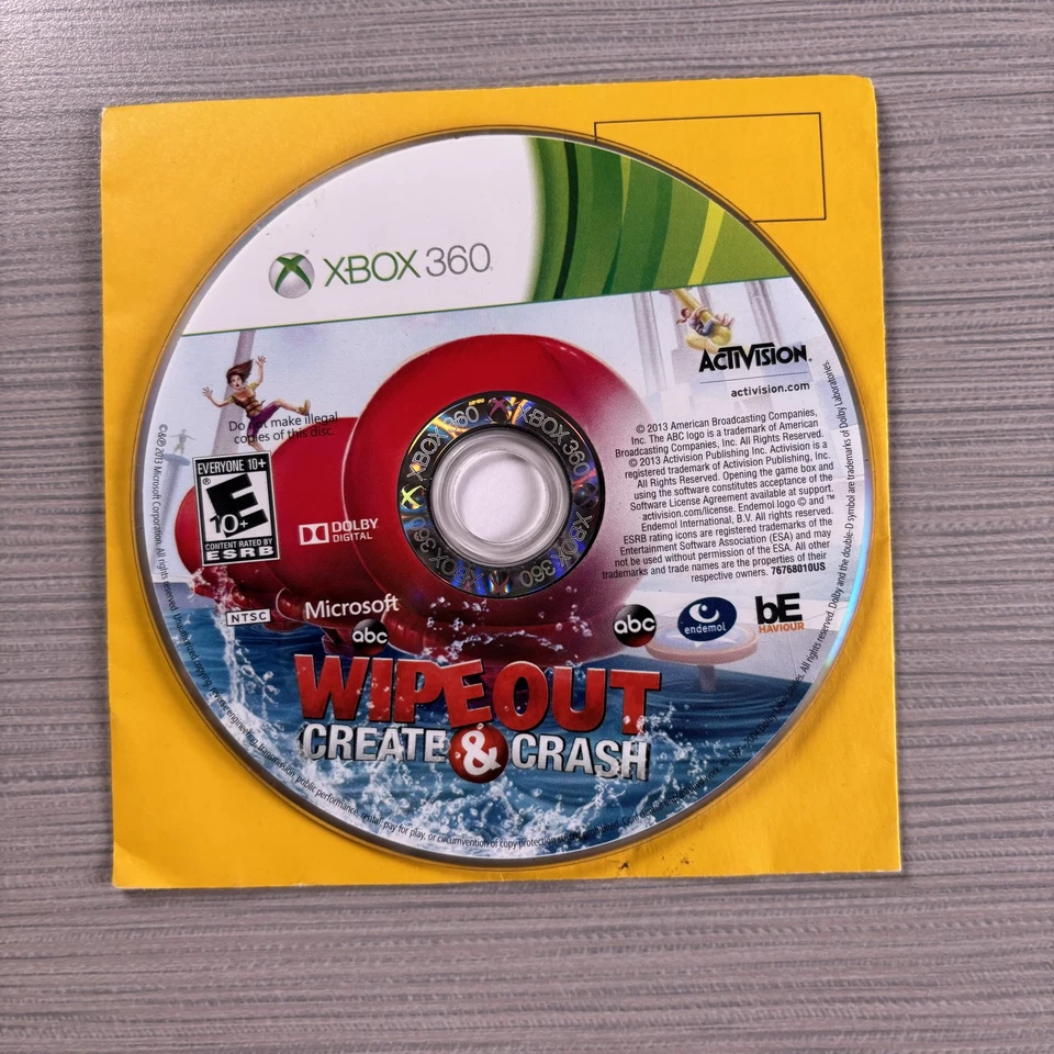 Wipeout Create & Crash Xbox 360 Video Game Disc Only Tested Activision Family Pa - Image 2 of 4