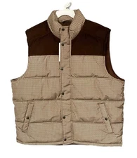 Goodfellow & Co Men's Brown Puffer Vest, SMALL or MEDIUM, NEW! SHIPS FREE
