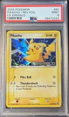 2005 Pokémon EX Emerald 60 Pikachu Reverse PSA 9 Mint | eBay