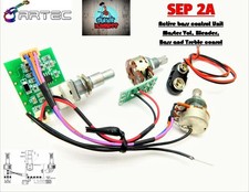 Preamplificador/eq Artec SE2A para bajo 3 pot vol, balance, bajos y agudos.
