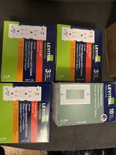 Leviton EGFT1-3W (3x 3packs) - 15A 125V - TR GFCI Outlets (9x)-Wallplates