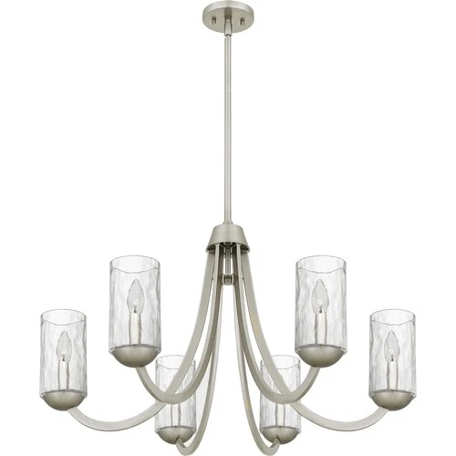 Brushed Nickel  Chandelier from the Allard Collection - Picture 4 of 5