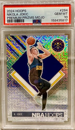 JERSEY NUMBER MATCH! 2024-25 Panini Hoops Nikola Jokic Mojo 15/25! PSA 10 POP 1!