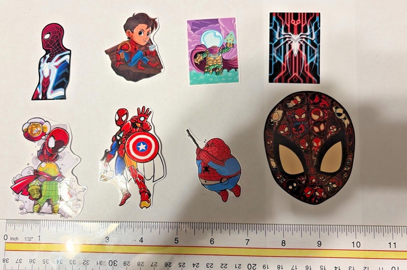 Spider-Man Chibi Vinyl Sticker Lot Miles Morales Iron Spider Mysterio Marvel
