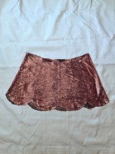 Vintage Betsey Johnson New York Black Label Pink Scalloped Skirt Size Large Y2K