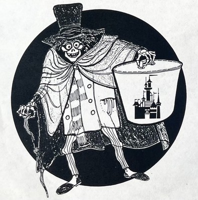HAUNTED MANSION 1969 The Hatbox Ghost  PHOTOCOPY Imagineering INSIDE DISNEYLAND