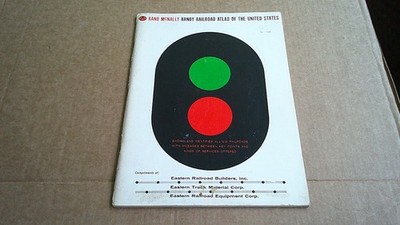 1965 USA Rand McNally Handy Railroad Atlas Map of the United States