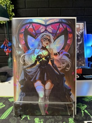 Artist Alley #1 Black Cat Cosplay Wedding Dress Nice Foil Variant Dhaxina