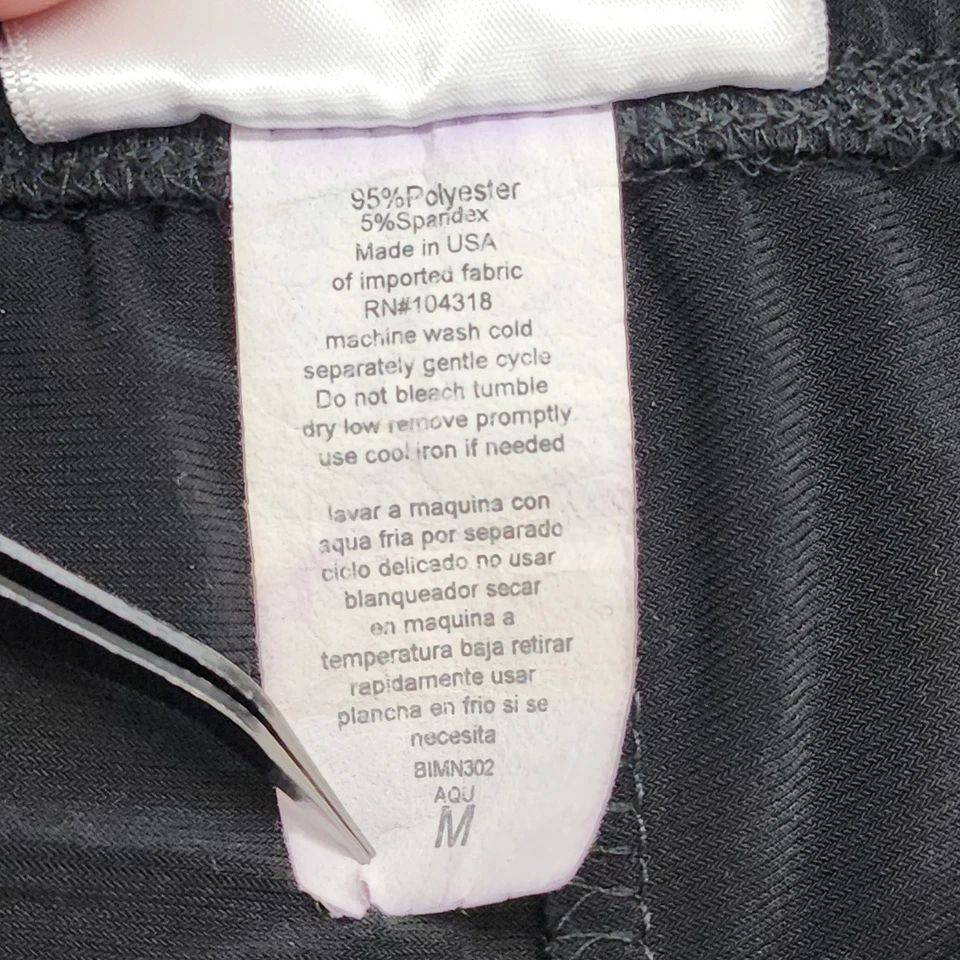 Vintage Allison Brittney Pants Womens M Black Wide Leg Palazzo Pull On Stretch - Image 4 of 4