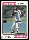 Nolan Ryan 1974 Topps #20 California Angels Vintage Baseball Card POOR