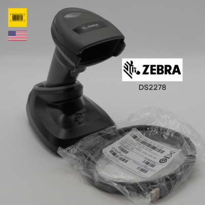 Zebra DS2278-SR Series Cordless Handheld Kit with Cradle and USB, Black  