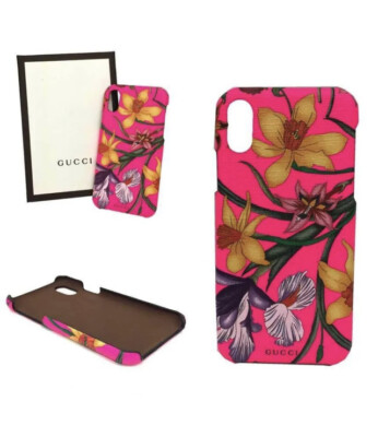 Gucci iPhone X/XS Case Floral Flower Neon Pink 550800 Italy Gucci iPhone X/XS Case Floral Flower Neon Pink 550800 Italy